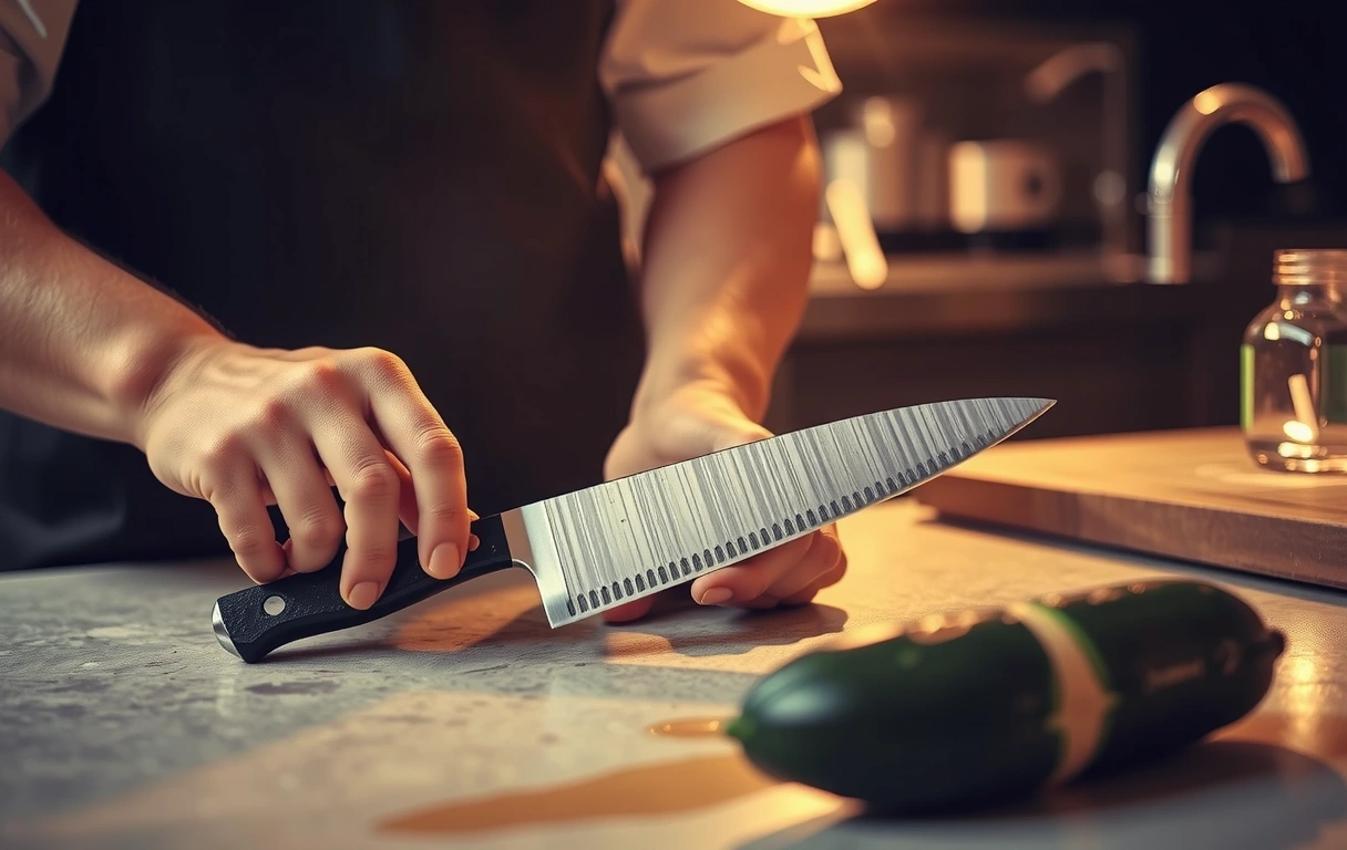 Ostrzenie noża w profesjonalnej kuchni